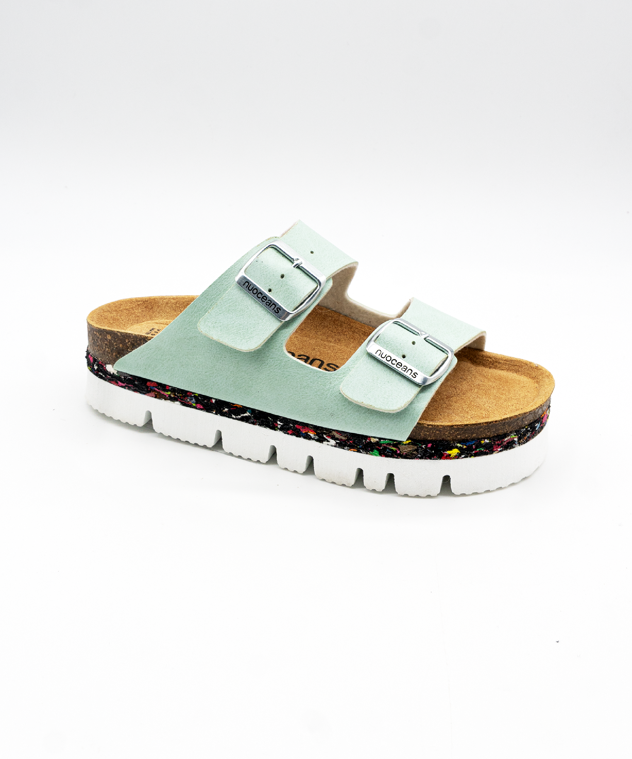 BUBBLES | Platform Sandal Aqua Blue