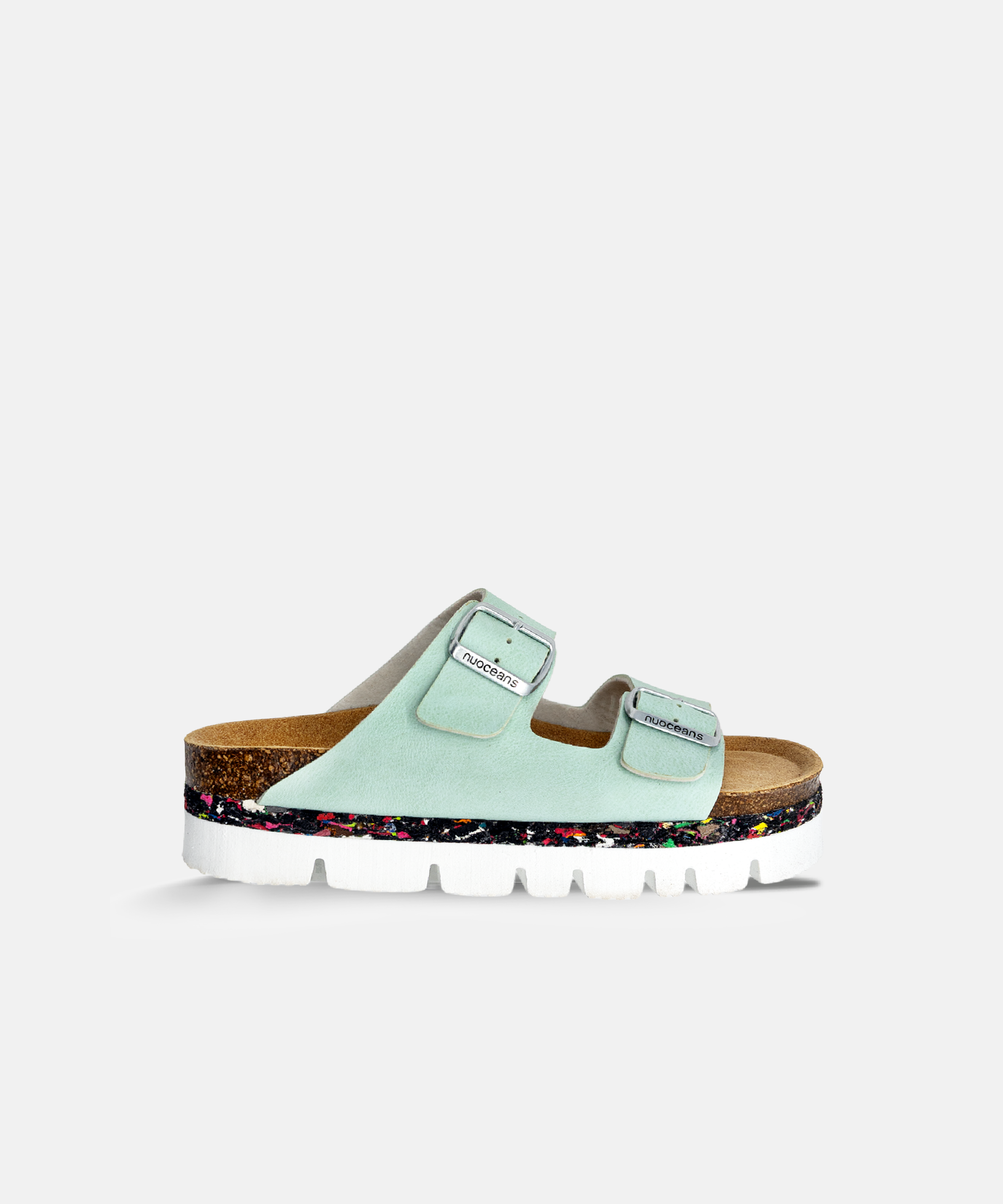 BUBBLES | Platform Sandal Aqua Blue