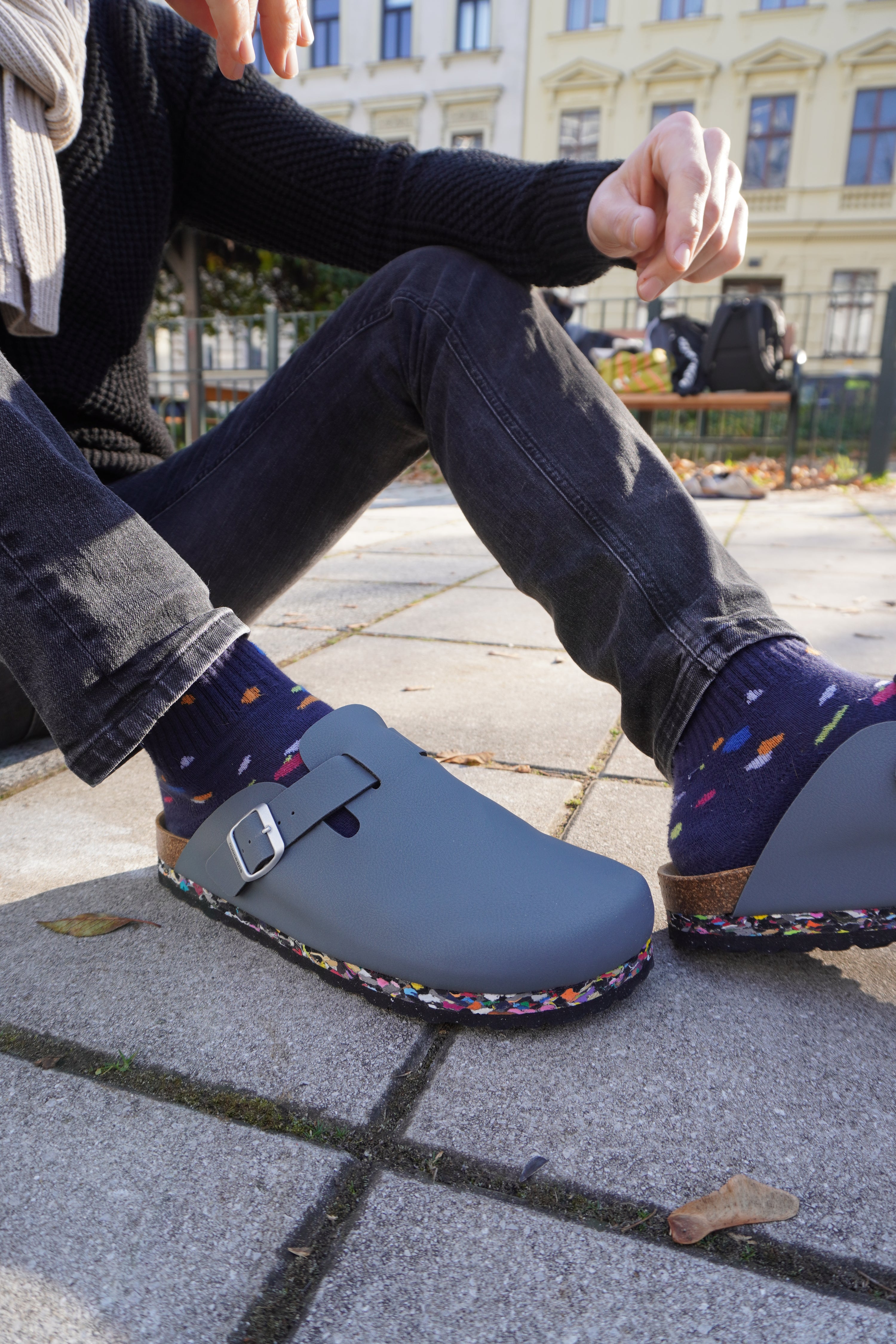 SMOKE | Clog Grey-Blue